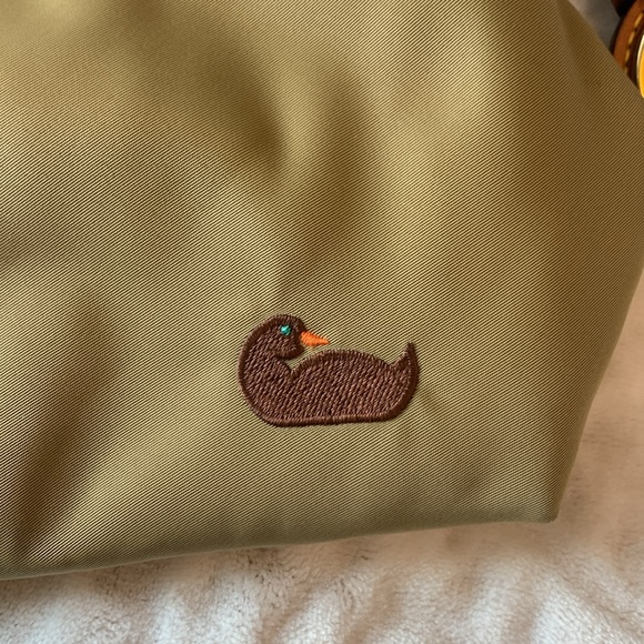 NWOT Dooney and Bourke Mini Nylon Pouchette Bag Khaki - Picture 4 of 11